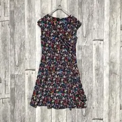 Talbots タルボット XS 花柄 カシュクール ノースリーブ　ワンピースのサムネイル