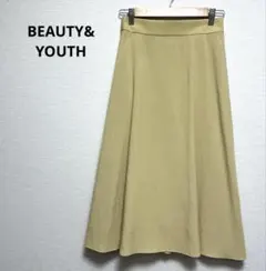 【美品】BEAUTY&YOUTH ユナイテッドアローズ フレアスカート S 春色