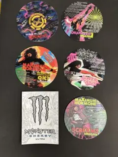 マキシマムザホルモン3Dコースター✖️5枚、ステッカー✖️1枚