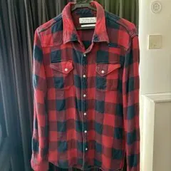 REMI RELIEFネルシャツ M 赤黒チェック