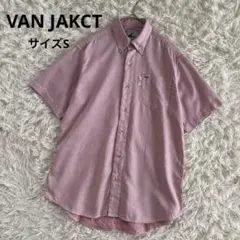 ヴァンヂャケット　VAN JAKCT シャツ　ボタンダウン　半袖　チェック　Sのサムネイル