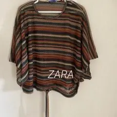 ZARA マルチカラーストライプsummerニット　オーバーサイズのサムネイル
