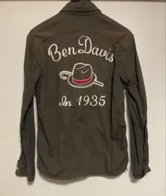 ベンデイビス　BEN DAVIS シャツ　アメカジ　ワークシャツ　バイカー　古着