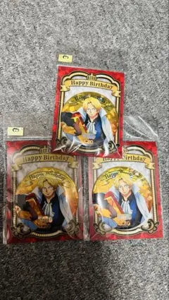 ONE PIECE ホログラム缶バッジ　サボ　3点セット