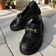 SENSE OF PLACE ボリュームソールビットローファー　S