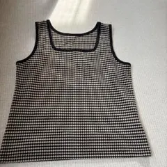 ドット柄 タンクトップ ブラック Lのサムネイル