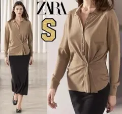 新品 ZARA サイドボタン ニットカーディガン 2way S ラスト1点♪