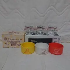 リラックマ スタッキングココット 3個 フリーグラス 3個 セット