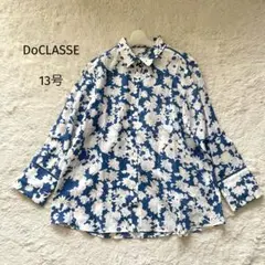 ドゥクラッセ DoCLASSE 花柄 ブラウス シャツ リネン 麻　13号のサムネイル