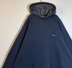 NIKE ナイキ　ワンポイント刺繍ロゴ　スウッシュ　00s 裏起毛　パーカー