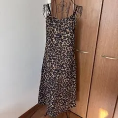 ヒョウ柄 キャミロングワンピース