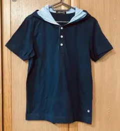 ‼️お値引きしました‼️BOYCOTT フード付き 半袖Tシャツ ネイビーのサムネイル