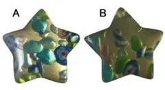 ガラス ペンダントトップ 1個 星 アクセサリーパーツ 手芸 手作り 素材