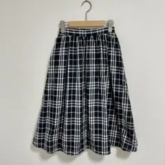 【未使用】チェック柄　ロングスカート　150 フレアスカート　親子コーデ　キッズ