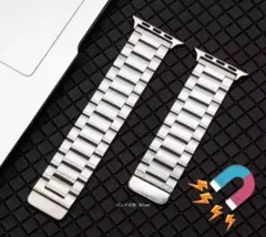 ステンレスマグネットストラップ　シルバー【42/44/45/46/49mm】