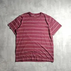 古着　Tシャツ　ボーダー　ストライプ　半袖　L