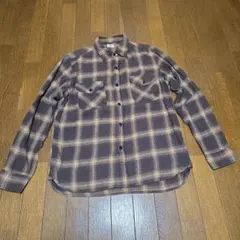 ぽ*す様 [ Lee ]チェック柄 長袖ネルシャツ ブラウン