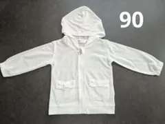 sweetmelon フード付き薄手　パーカー　白　90