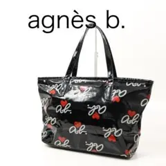 H6902-22◾️アニエスベー　肩掛けA4OK ラメロゴパテントトート Y2K