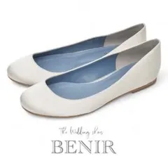 BENIR ベニル サテン パンプス ローヒール 24.5cm