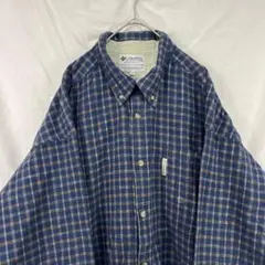 90s コロンビア columbia インド綿 チェック シャツ