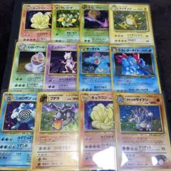 【旧裏ポケモンカード】ホロ12枚※状態悪まとめ売りミュウツー ＆プテラなどのサムネイル