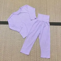 ベビー キッズ パジャマ 95 セットアップ ラベンダー　腹巻きパジャマ
