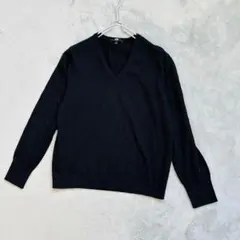 【UNIQLO】ユニクロ　Vネックカーディガン　シンプルブラック　薄手