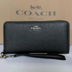コーチ COACH長財布 C3441 ストラップ付 ラウンドジップ アウトレット