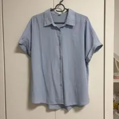 GU 半袖シャツ ライトブルー Lサイズ