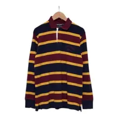 POLO SPORT ポロスポーツ　長袖ラガーシャツ　ボーダー　刺繍ロゴ