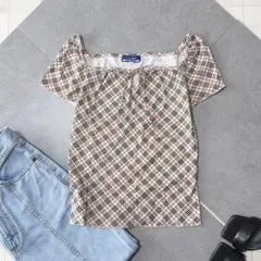 BURBERRY BLUE LABEL Y2K ノバチェック パフスリーブ 短丈