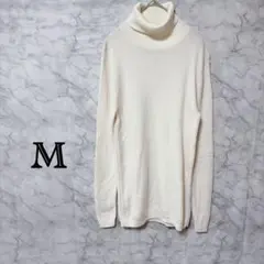 無印良品 ウール100% タートルネックニット M オフホワイト シンプル