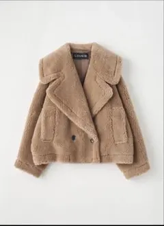 未使用LOUNIE ボアダブルブレストジャケット ブラウン