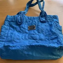 マークバイマークジェイコブス トートバッグ ナイロン ブルー キルティング A4