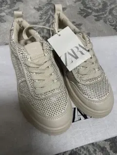 新品☆ZARA☆子供スニーカー☆31☆19cm☆ビジュー☆キラキラ