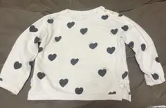 ZARA 女の子 ハート トレーナー 裏起毛 110 4-5