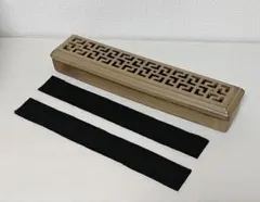 陶器の線香たて　横置き　香炉　ブラウン