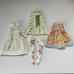 ドール服 リカちゃん ブライスサイズ 4点セット アウトフィット ハンドメイド