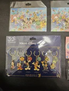 東京ディズニーリゾート 30周年 キーチェーン ポストカード シール