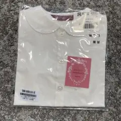 ホワイト襟付きボタンシャツ