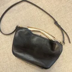 極美品！ZARA メタリックハンドルバケットバッグ
