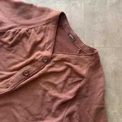 【セール中】COMME CA BOYS ブラウン スウェット カーディガン　古着