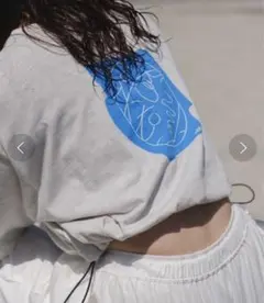 kastane SIXSENCE バックプリントTee グレー　S ショート丈