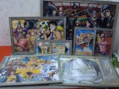 （22AA3635）ONE PIECEパズル　完成品まとめて7点　額付き