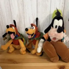 オールド ヴィンテージ レトロ ディズニー グーフィー ぬいぐるみ 4点セット オールド ヴィンテージ レトロ ディズニー グーフィー ぬいぐるみ 4点