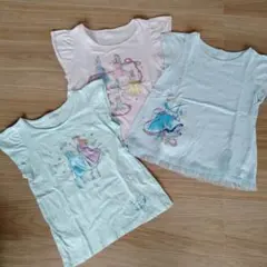 ディズニープリンセスTシャツ3枚セット
