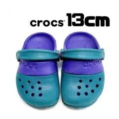 美品❣️クロックス ベビー 13cm グリーン パープル 子ども キッズ 緑