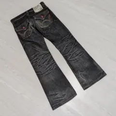 EDWIN BLUE TRIP 503 FLARE ヒゲ加工 y2k