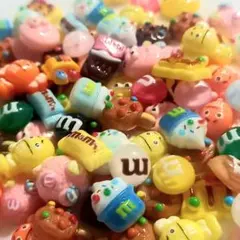 お菓子モチーフMチョコネイルパーツ 100個